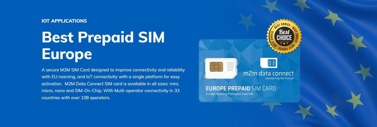 Purchase a prepaid M2M SIM Card in the EU enhances IoT connectivity through a unified platform for activation. Access to networks in 33 countries over 108 operators for non-steered connectivity.

#connectivity#iot #europe 

buff.ly/4445kI