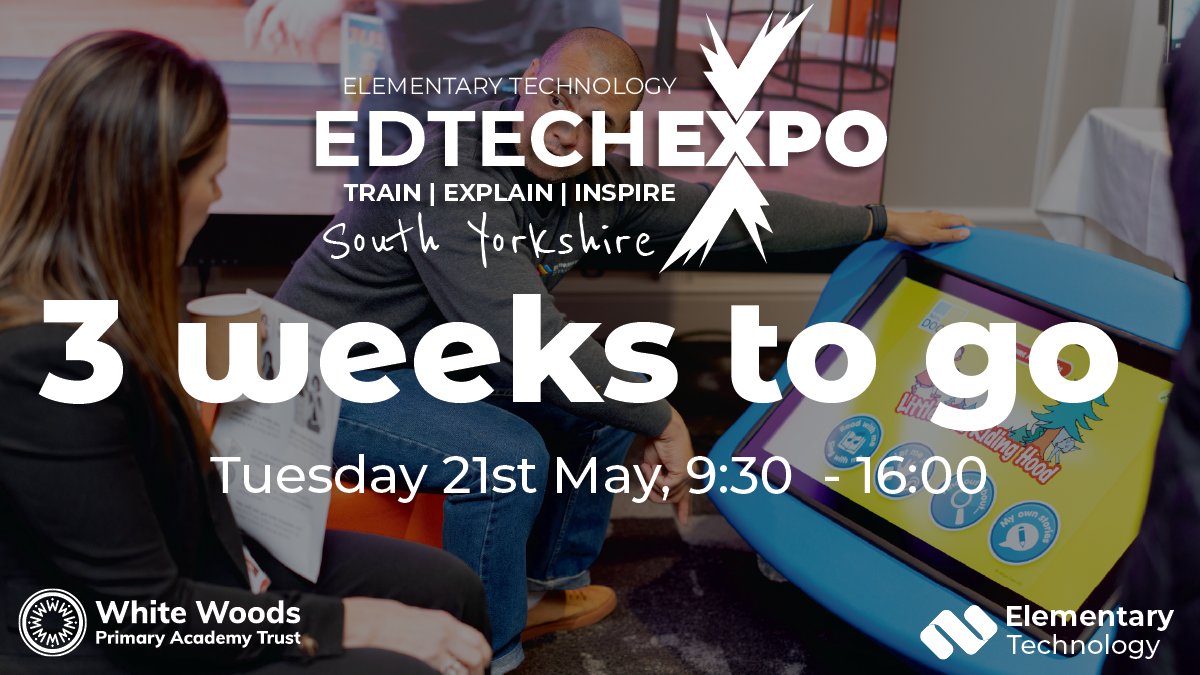 Just under 3 weeks to go! Don't forget to book your place .. a perfect workshop for those working within the classroom who would like to enhance learning by using digital tools🤩🧑‍💻💭 @ElementaryAV