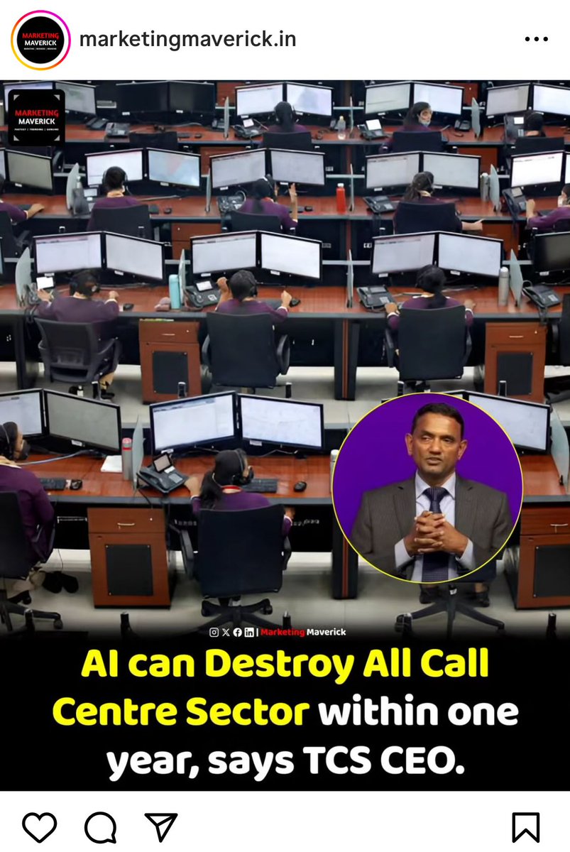 Call centre & BPO are yesteryear’s job and soon going to be impacted by AI.
Problem is, lack of timely upskilling will endanger a major low-key IT service sector employees in a couple of years and that’ll worsen the unemployment situation.
#Unemployment
