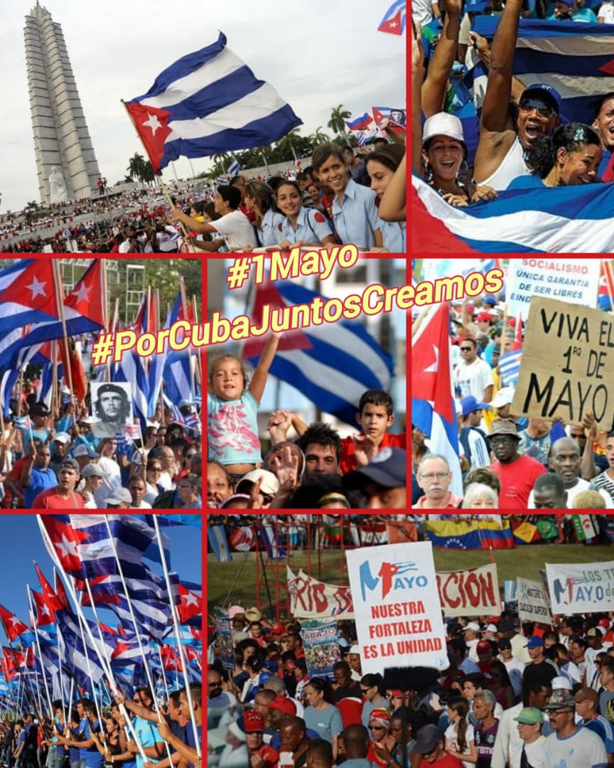 🇨🇺Unidos y firmes seguiremos defendiendo nuestros principios 

🇨🇺Por los que ha luchado esta Revolución libre y soberana

#PorCubaJuntosCreamos
#1Mayo