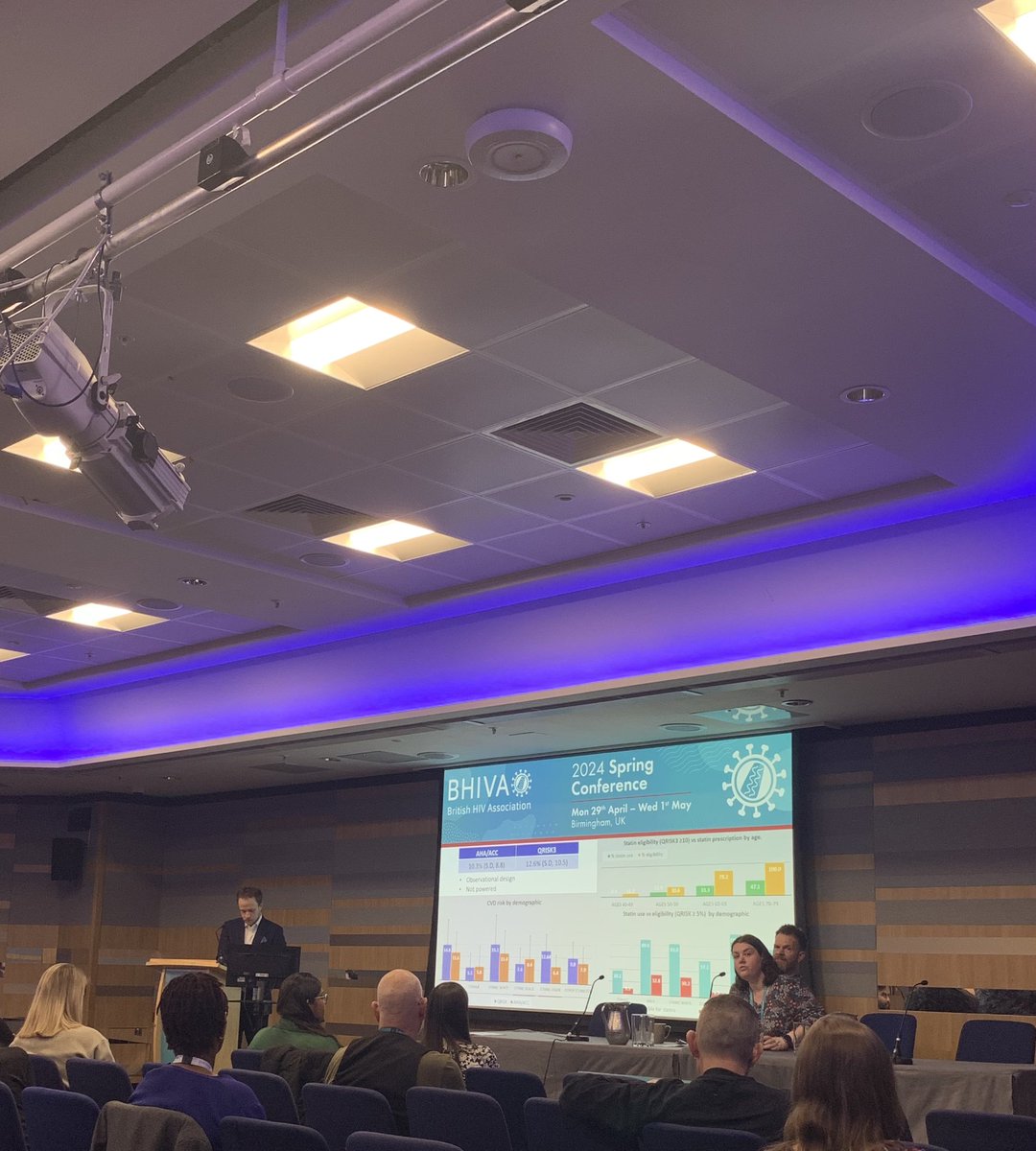 Excellent poster presentation by Vladislav Zlatkin on is ‘statin for all?’ Data from @RoyalFreeNHS @tristanjbarber Chaired by Iain Reeves and our own chair @AliceParsloe #BHIVA24