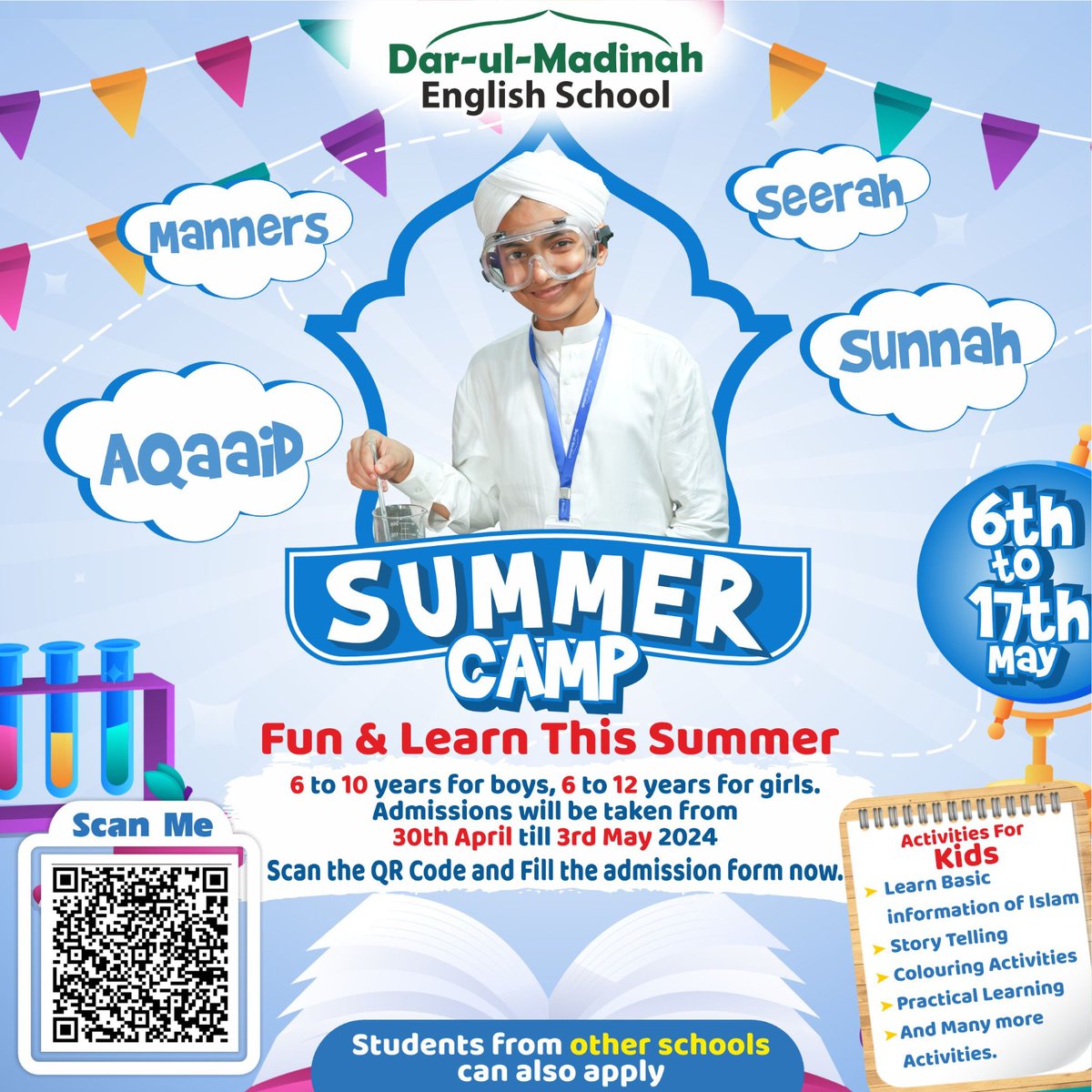 Summer Camp
Fun & Learn Thus Summer
.
.
.
.
#funandlearn #summercamp #summercamps #SummerCampFun #summercamp2024 #admissionsopen #school #DarulMadinah