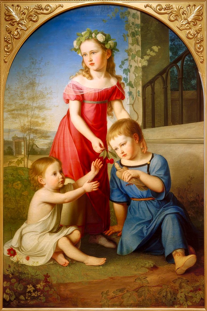 📖Wahrlich, ich sage euch:
Wenn ihr nicht umkehrt und werdet wie die Kinder,
so werdet ihr nicht ins Himmelreich kommen. 
Matthäus 18:3

Friedrich Wilhelm von Schadow (1789-1862)
Die Kinder des Hofmarschalls von Schöning (1822)
Öl/Lwd. 139x100 cm Anhaltische Gemäldegalerie Dessau