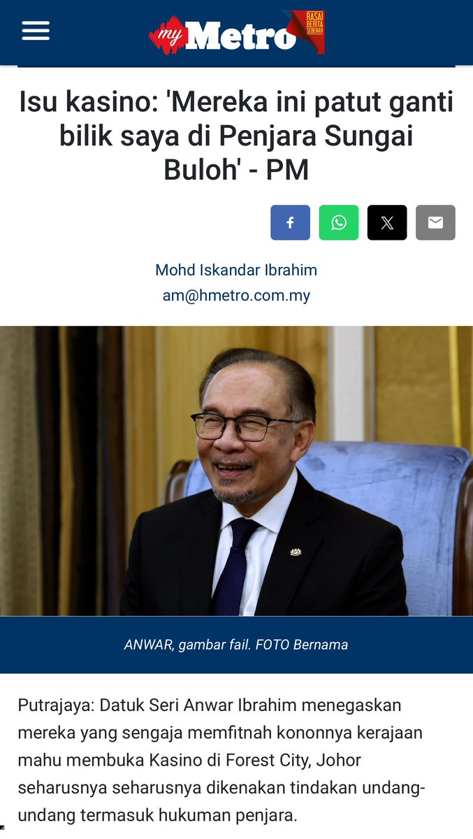 Salim_Iskandar's tweet photo. Apakah kerajaan Malaysia sudah saman Bloomberg? 

Anwar masuk penjara kenapa ya? https://t.co/sOo5CFMgWO