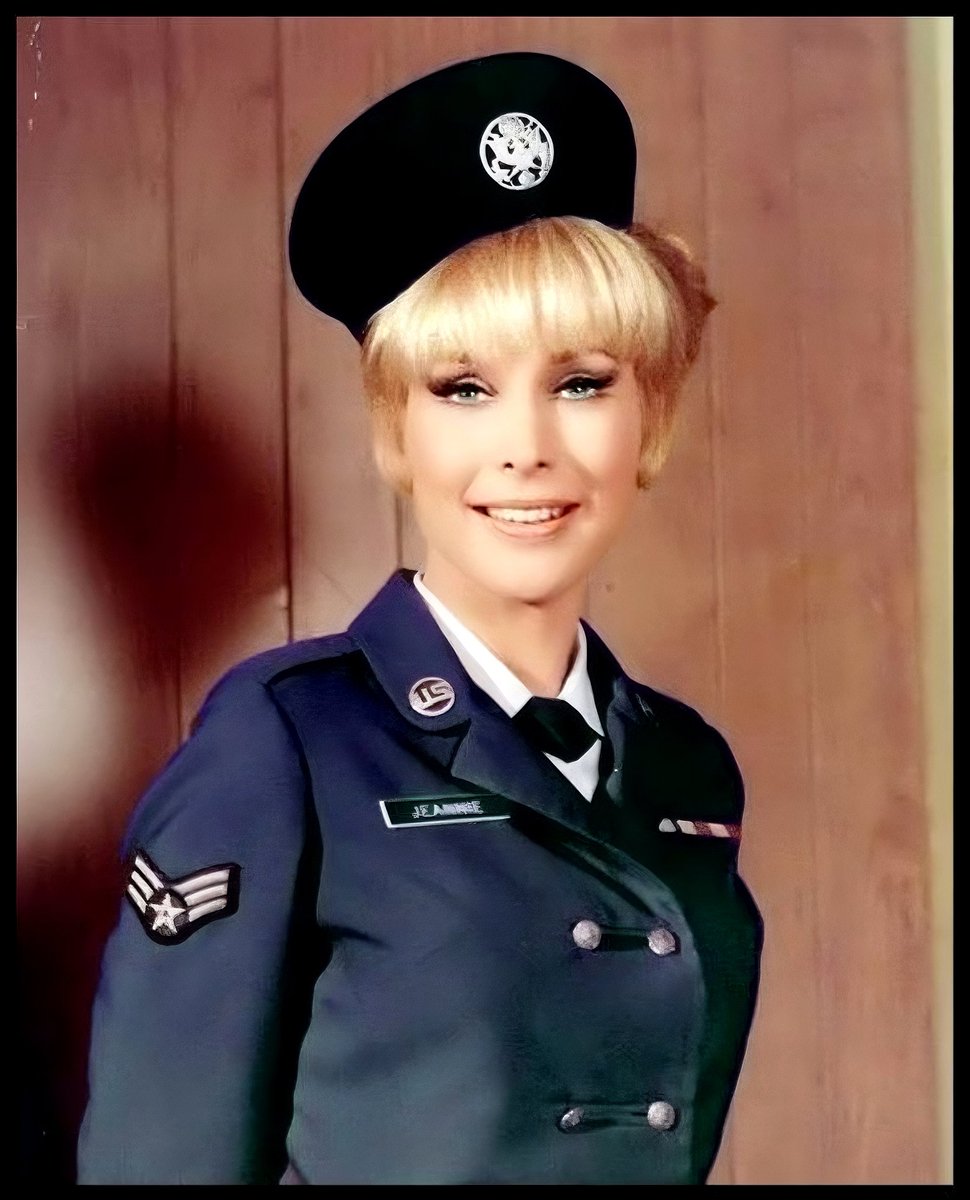 Barbara Eden Looking very Smart in her uniform #barbaraeden