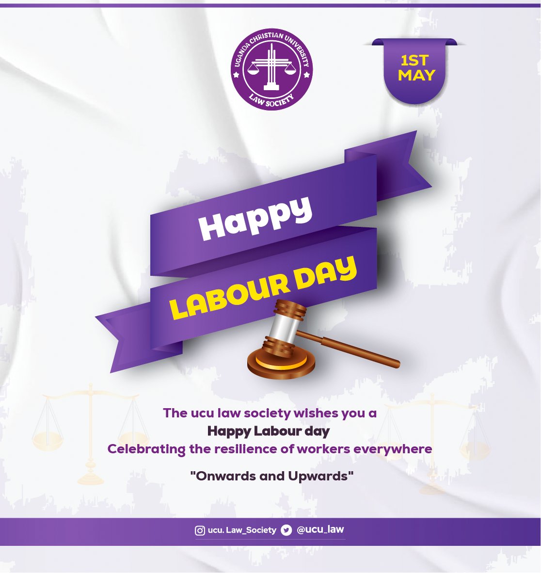 Happy labour day from the society thank you for the hard work. Let's fight for the rights of workers