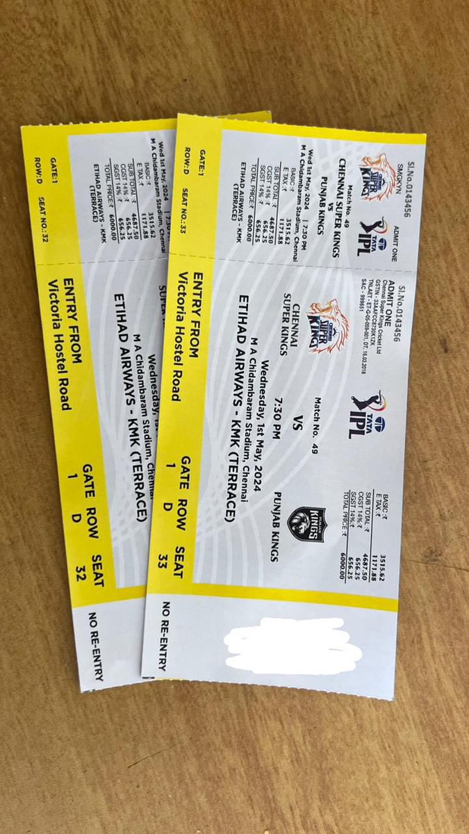 Mkumarran8990's tweet photo. Csk vs Pbks 

2 kmk terrace tickets available!
At very low price 🚨🚨

Interested people contact 
9840631732

#CSKvPBKS #csktickets #ipltickets #ChepaukStadium #chepauk #Dhoni #AjithKumar #ThalaAjith https://t.co/L5fB6lTazI