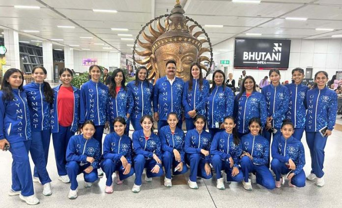 A proud moment for #JammuKashmir as our gymnasts gear up for the #Asian Championships in #Uzbekistan. Your hard work and perseverance are truly inspiring!

#NayaKashmir
#BadaltKashmir
#AsianGames 
#BombThreat
Covaxin
#LabourDay
Sell in May
West Indies
#Asli400Paar
#Pushpa2TheRule