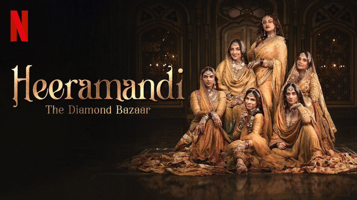 #Heeramandi S1 Now Streaming on Netflix 

#SanjayLeelaBhansali @mkoirala #SonakshiSinha @aditiraohydari @RichaChadha @iamsanjeeda @sharminsegal @FardeenFKhan @taahashah @AdhyayanSsuman @shekharsuman7 #FaridaJalal
@mitaksharakumar @prerna982 @sudeepdop @beg_moin #VibhuPuri…