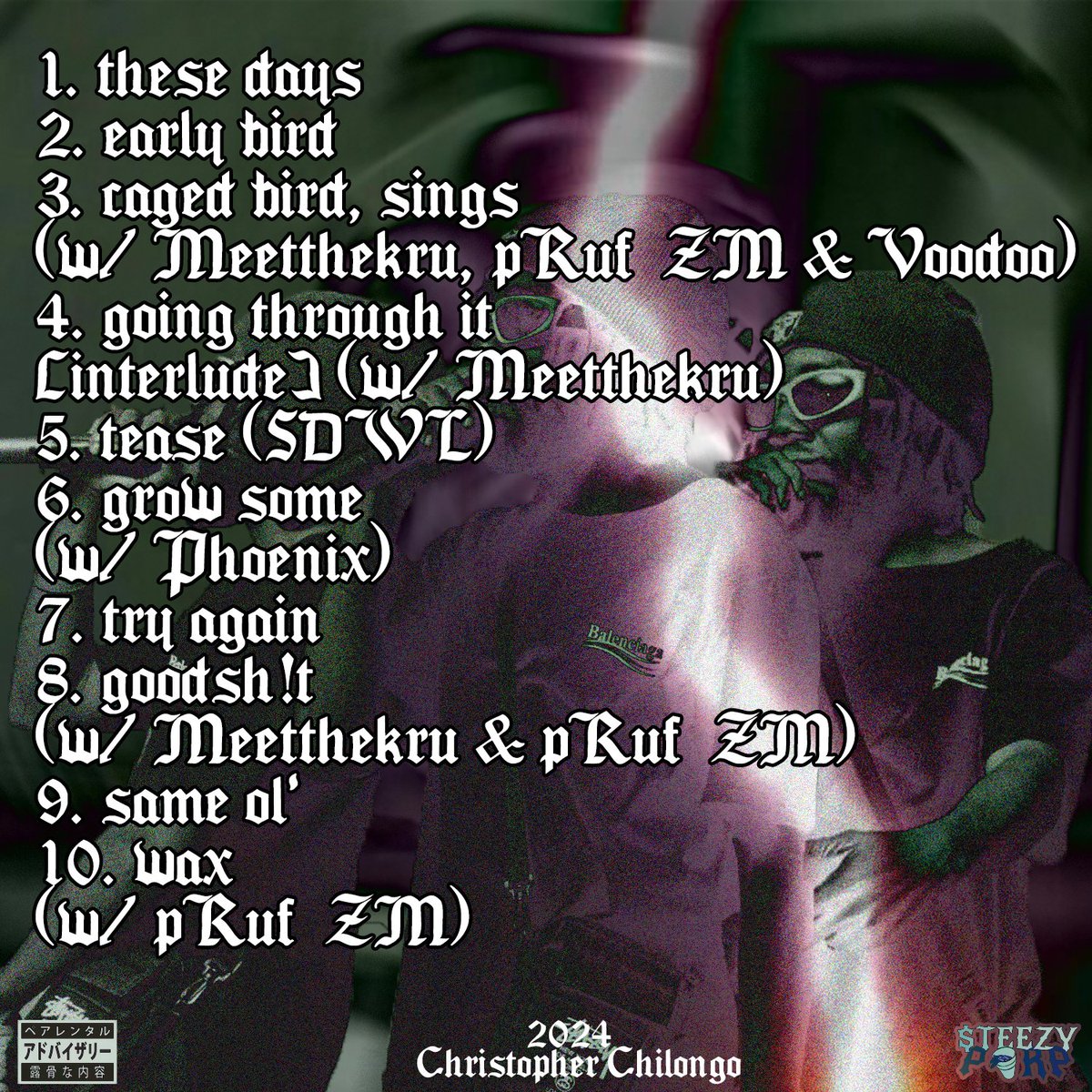 SteezyPurp's tweet photo. ๐ ARTWORK & TRACKLIST #VENTIN ๐ฅ
10th May 24, out worldwide ๐
LINK IN BIO
#independent #lofi #boombap #hip https://t.co/TBhwq8XaW4