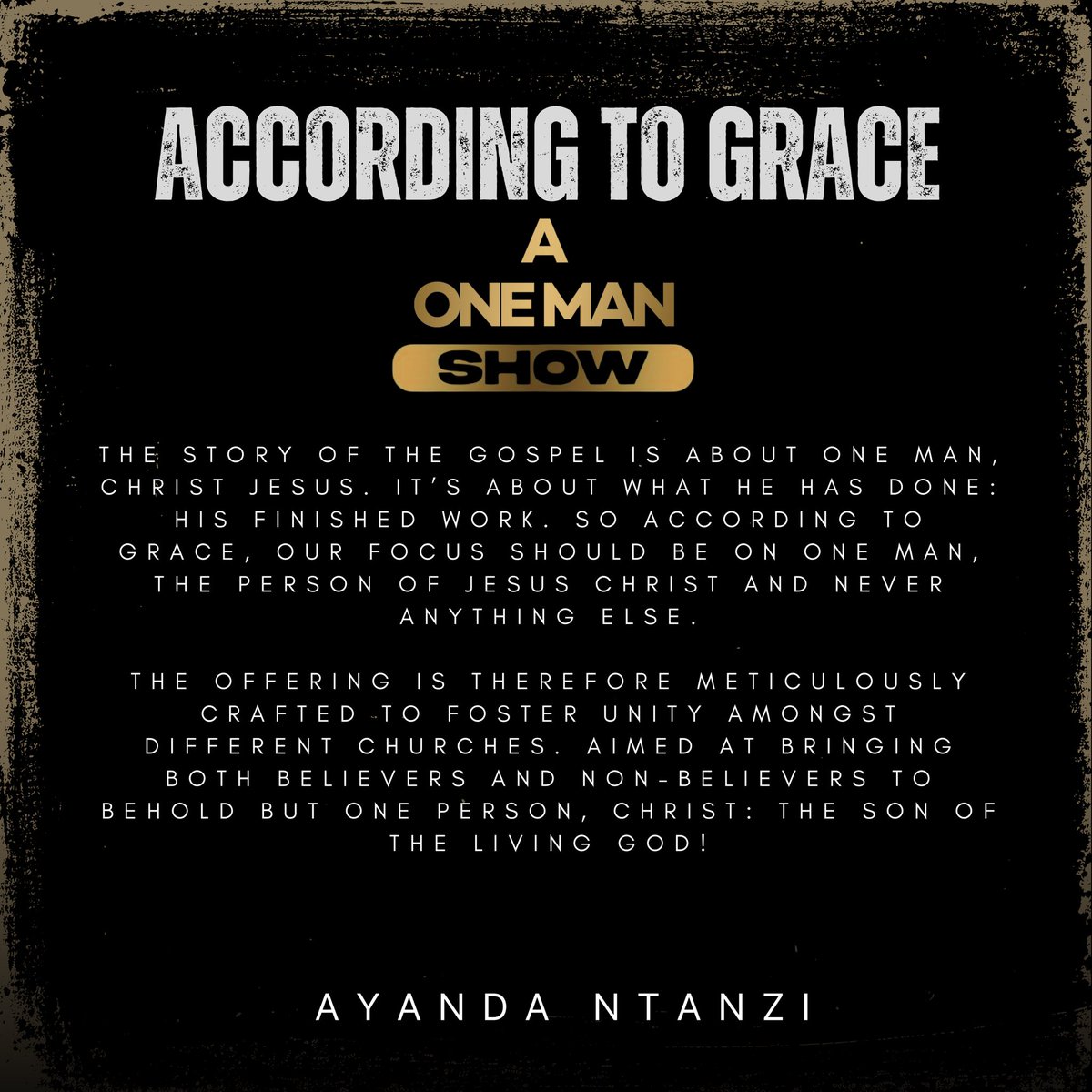 Understanding According to Grace: A One Man Show⚜️ #a2g1manshow #albumdrop #album #ayandantanzi #newmusic #may #gospel #princeofkoko