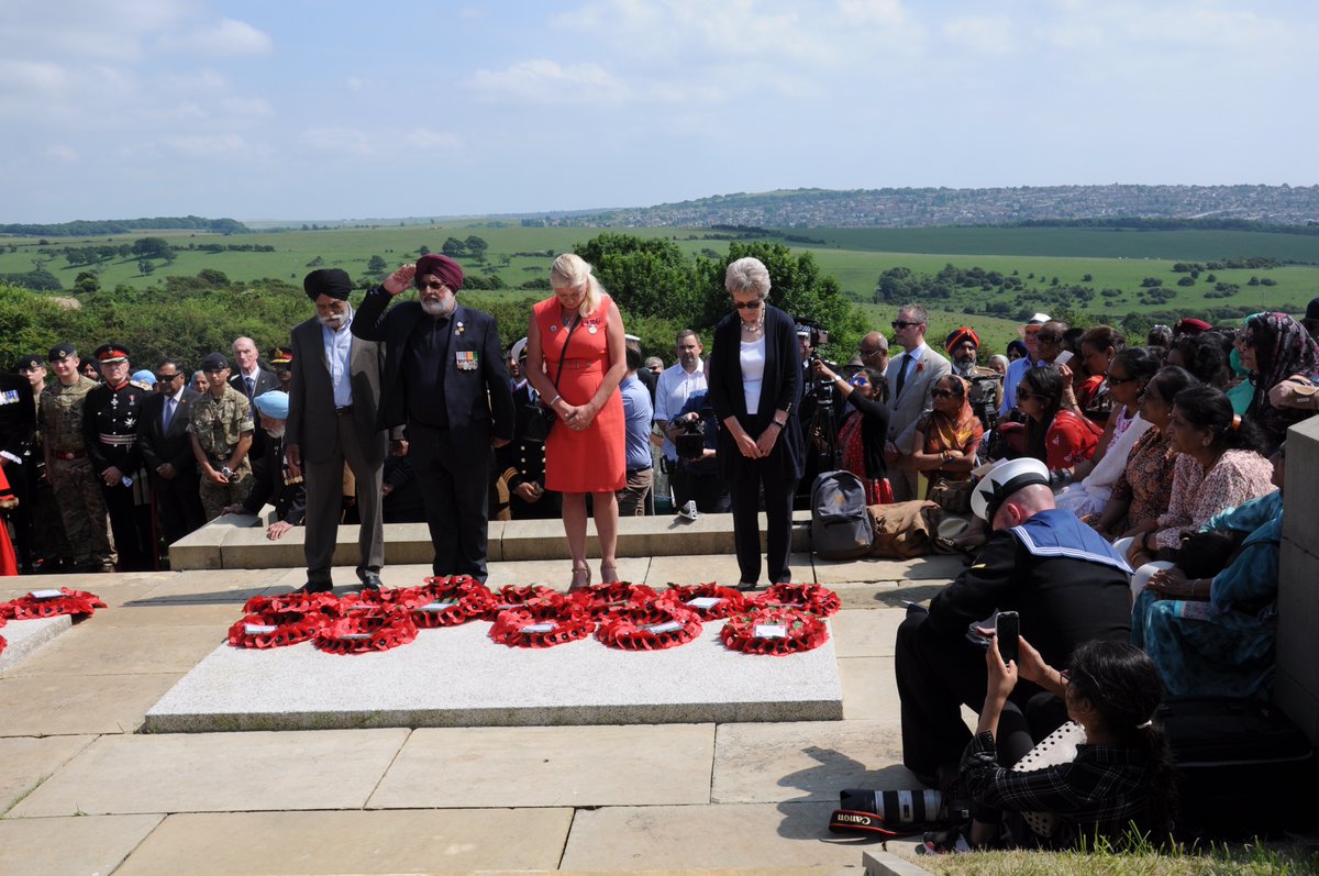 The Chattri Memorial, which stands on the Sussex Downs overlooking Brighton, commemorates all those Undivided Indian soldiers who fought during WWI, built on the site where 57 #Hindu and #Sikh soldiers, who died following hospitalisation in #Brighton,