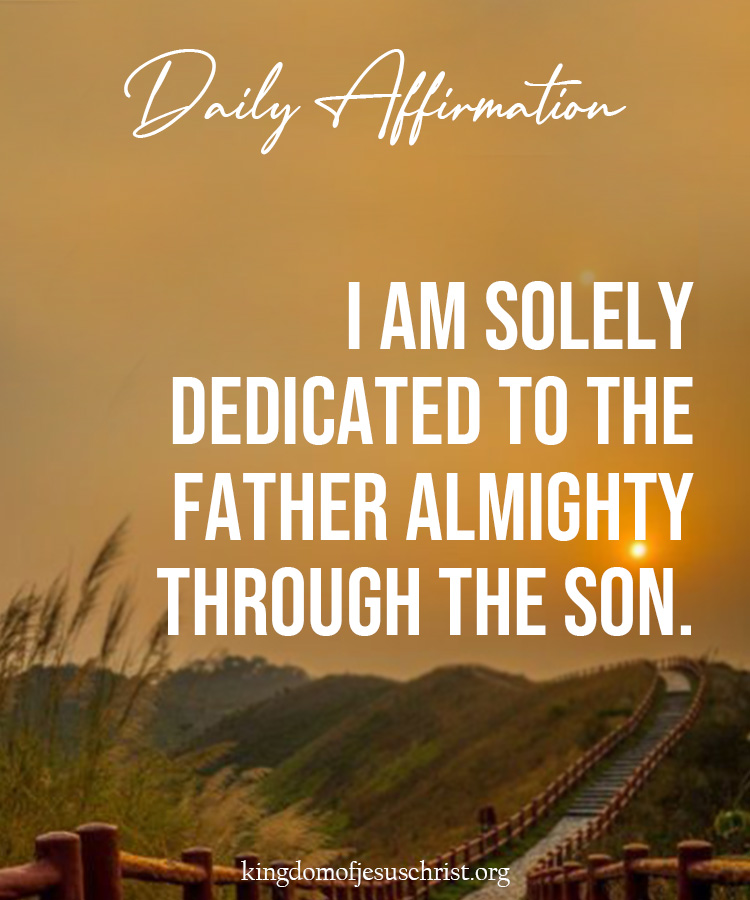 I am solely dedicated to the Father Almighty through the Son.

#ApolloQuiboloy #KingdomofJesusChrist #WordsoftheSon #DailyAffirmation #God #Inspirational