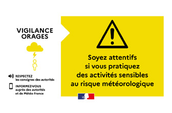 #vigilancejaune orages 🟡 @meteofrance place la #CotedOr en vigilance jaune ce mercredi après-midi et soir, pour une possibilité d'orages localement violents avec - fortes pluies - grêle - rafales de vent (60 à 80 km/h et+) - nombreux impacts de foudre ▶️vigilance.meteofrance.fr/fr