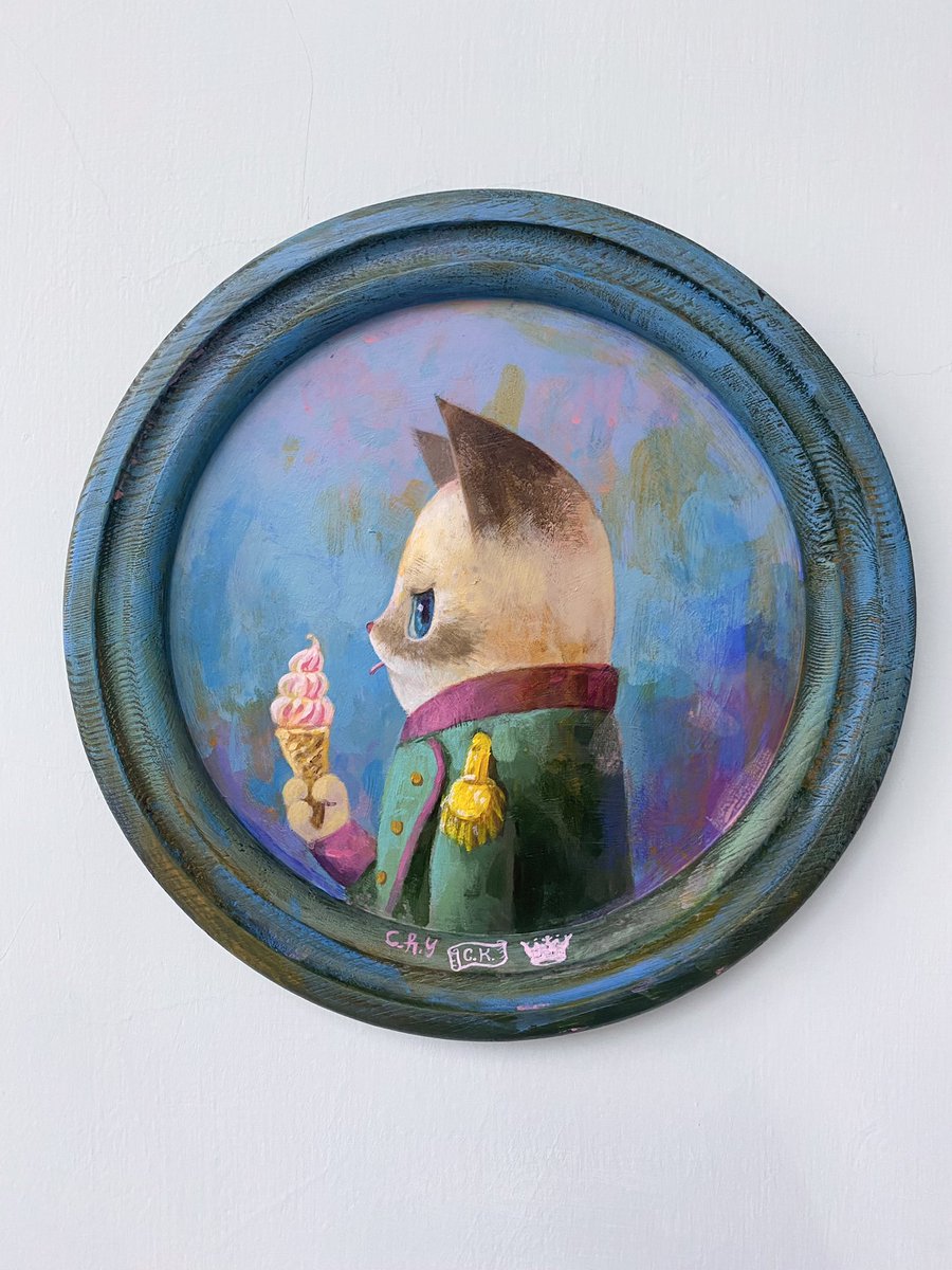 The conqueror : Sweets lover

#asianart #asiancontemporary #chineseart #chinesepopart #asianpopart #realistart #asiansurrealism #storyteller #traditionalartwork #traditionalpainting #oilpainting #instaartwork #realistpainting  #art #fineart #painting #artsupplies #cat #sweets