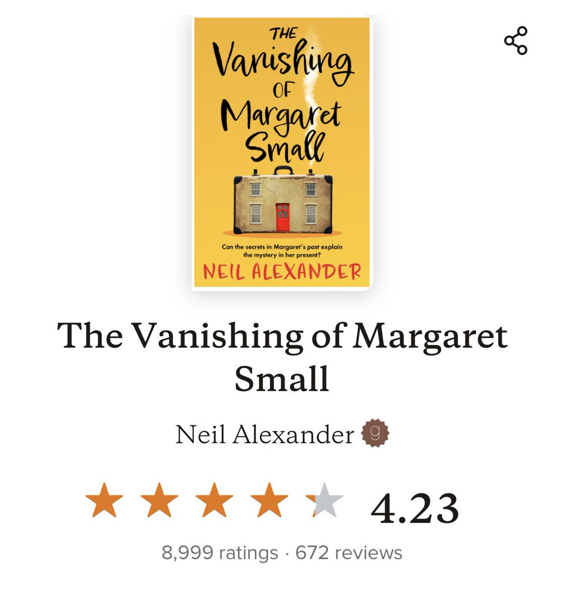 To those unpublished writers querying agents, or on submission (I know, it’s hell!), ‘The Vanishing of Margaret Small’ was rejected by over 50 UK editors before she got a deal here. Trust the process. Learn from it. But most of all, believe in - and be kind to - yourself 💛