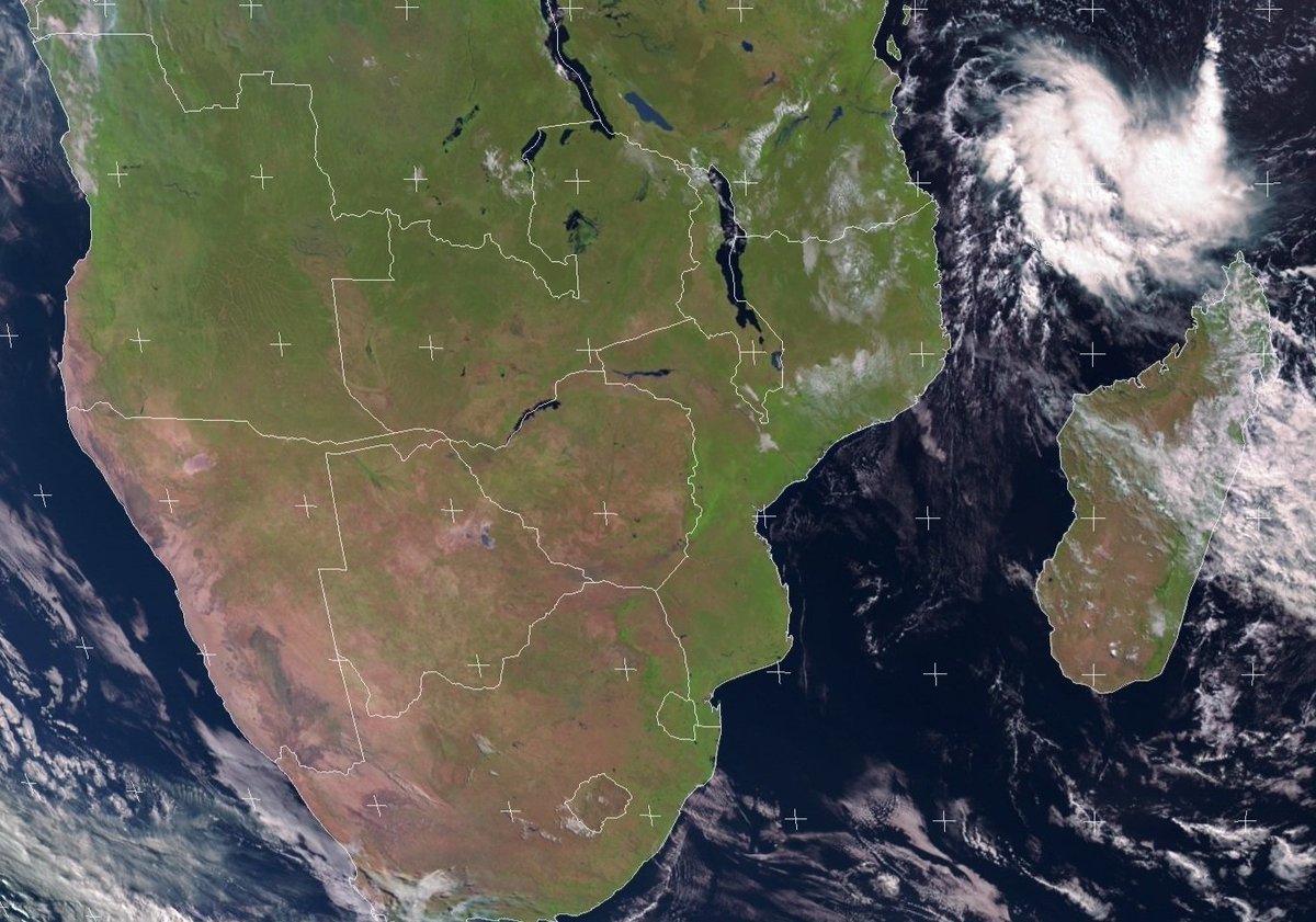 This mornings 9AM satellite image. Clear conditions countrywide. ☀️ 🇿🇼