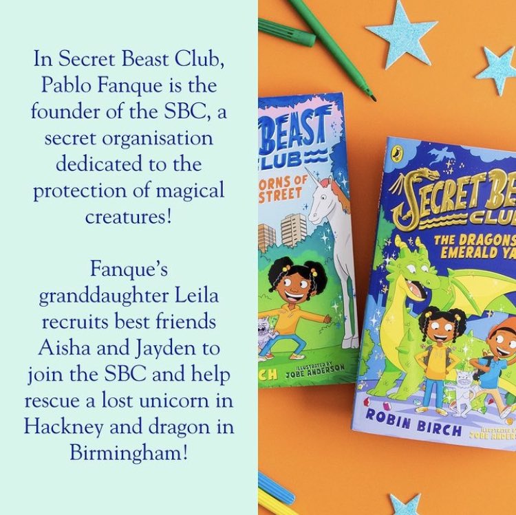 Big fans of Pablo Fanque over at Storymix towers. He’s the founder of a mysterious society formed to look after magical creatures in our series Secret Beast Club published by @PuffinBooks and written #RobinBirch and illustrated by @Jobeus3000