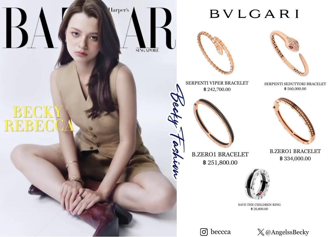 240501 - 📷 @HarpersBazaarSG @AngelssBecky wears clothes and jewelry from @RalphLauren & @Bulgariofficial #Beckysangels #Bvlgari #BvlgariJewelry #RalphLauren