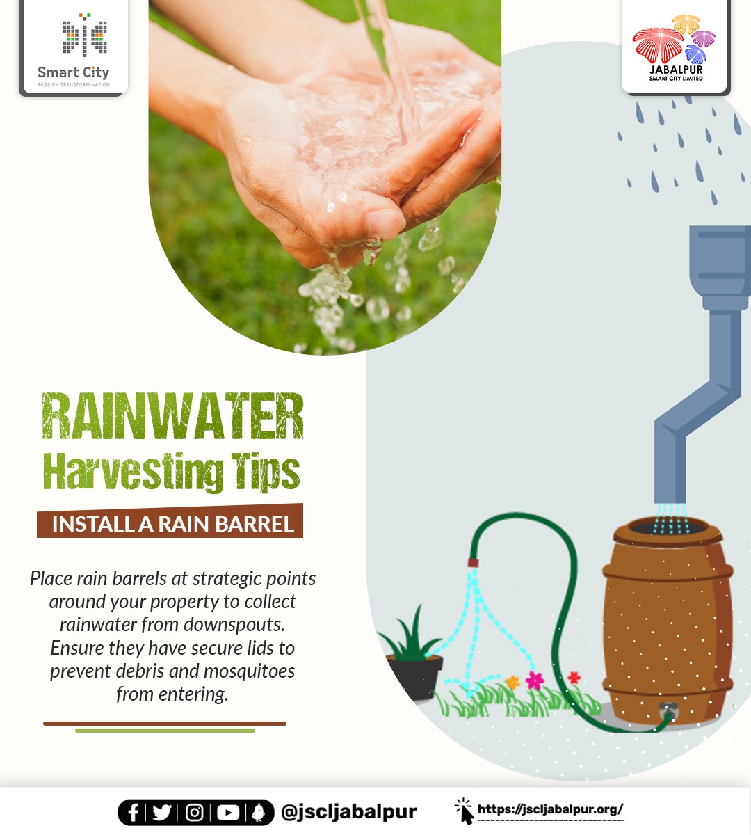 Collect rainwater sustainably! 

Install rain barrels to conserve water and protect the environment. 🌧️ 

#RainwaterHarvesting #SustainableLiving