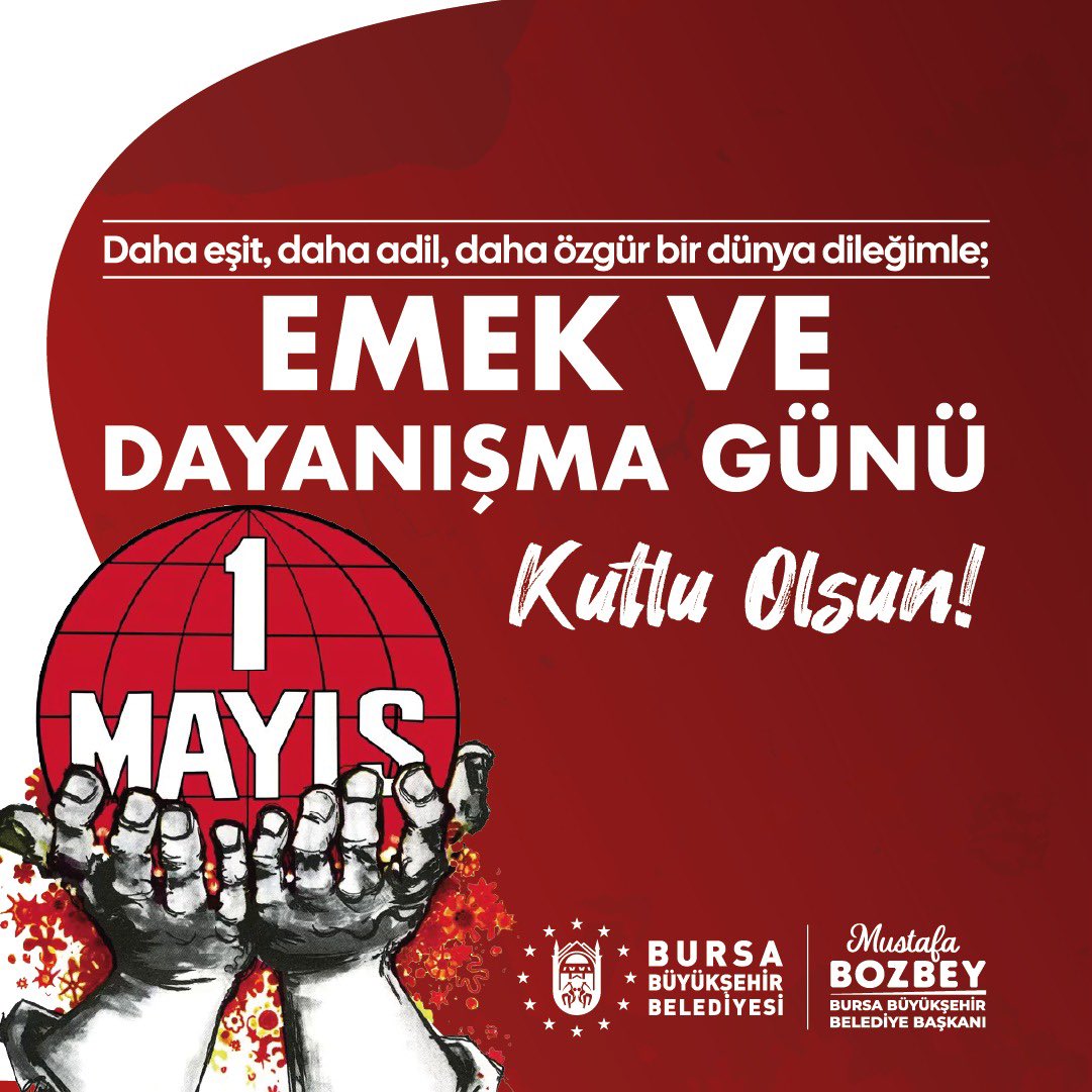 Daha eşit, daha adil, daha özgür bir dünya dileğimle; 1 Mayıs Emek ve Dayanışma Günü Kutlu Olsun!