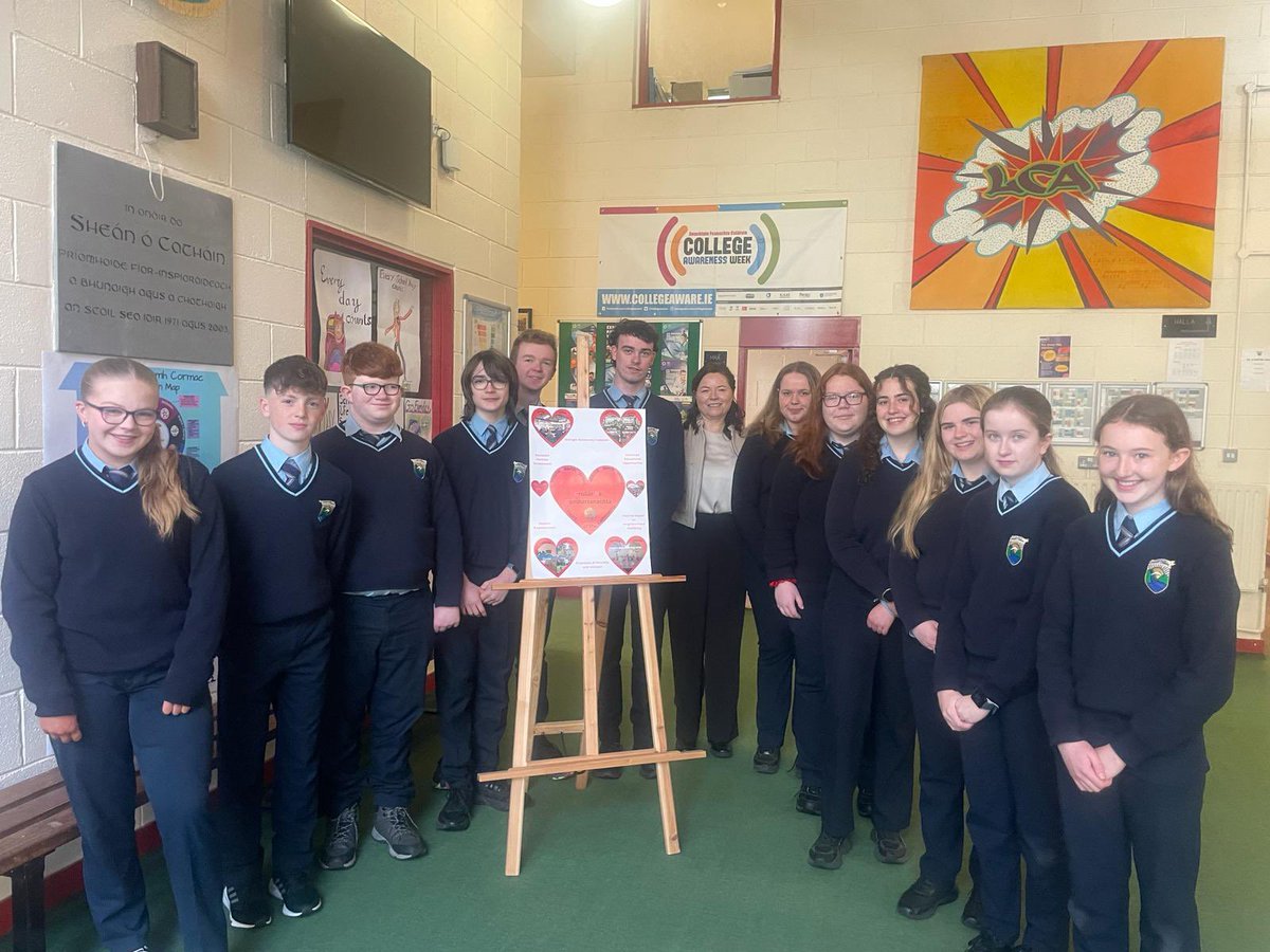 What better way to launch our Facebook and Instagram page by wishing Mrs. Guinan, our Principal and all the team heading to Croke Park today for the AIB Future Sparks Final. Colàiste Naomh Cormac - Croílár na Comharsanachta- Heart of the Neighbourhood. #community