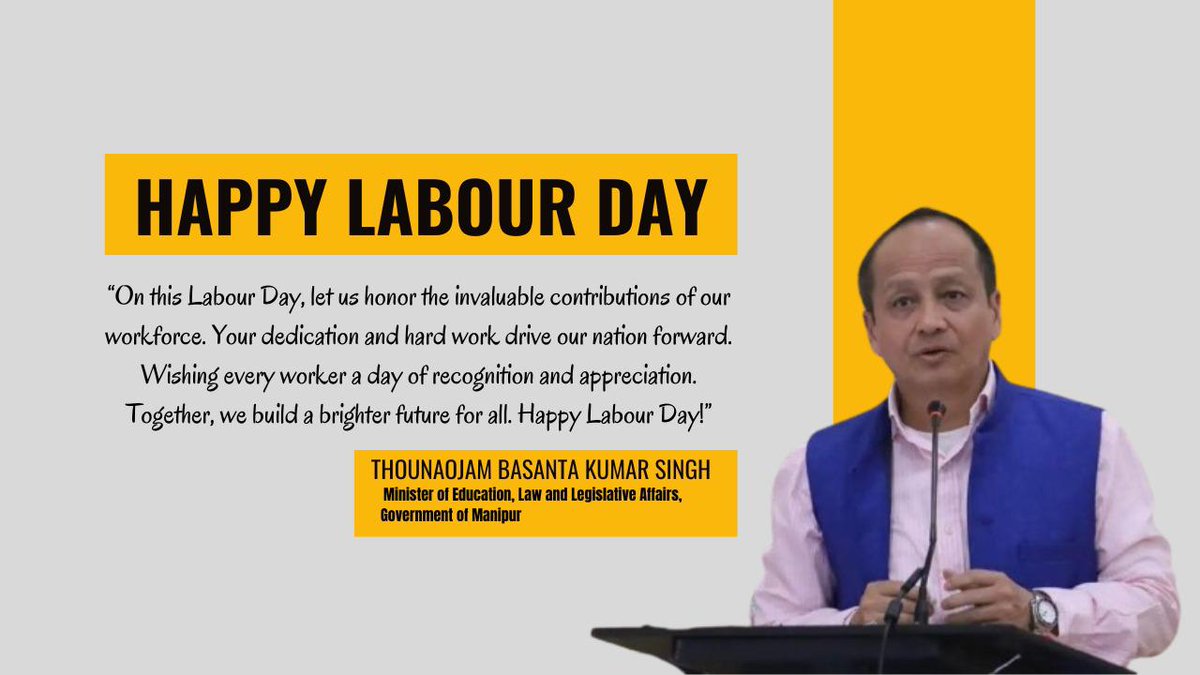 Happy International Labour Day! Sending warm greetings and best wishes to all the workers around the world. Your unwavering dedication and resilience drive our nation forward. Your efforts and achievements are truly appreciated. #HappyLabourDay