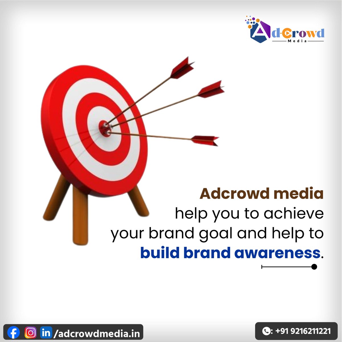 AdCrowd media helps you yo achieve your brand goal hand helps to build brand awareness.

#SEOExperts #MarketingMindset #DataDriven #AdCampaigns #MarketingInnovation #DigitalAgency #MarketingSuccess #SEOTools #ContentCreators #DigitalPresence #MobileOptimization #MarketingPro