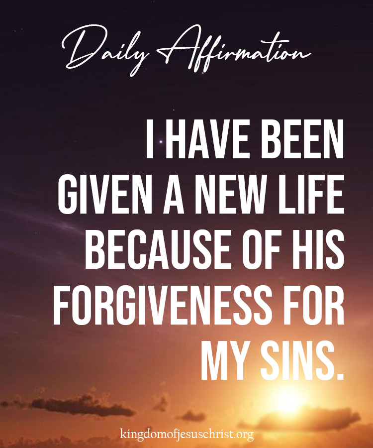 I have been given a new life because of His forgiveness for my sins. #ApolloQuiboloy #KingdomofJesusChrist #WordsoftheSon #DailyAffirmation #Forgiveness #Love