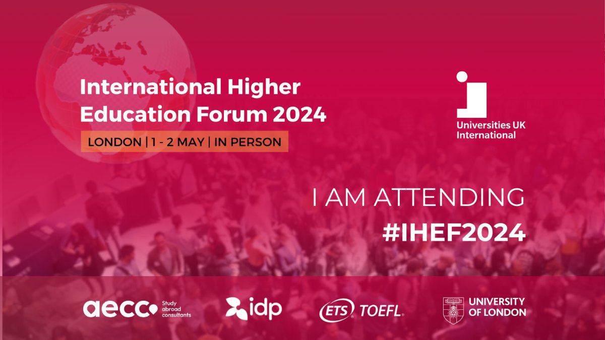 We're excited to be attending the International Higher Education Forum today at @LondonU with @UUKIntl to explore the future of international education with colleagues in the sector. #IHEF2024