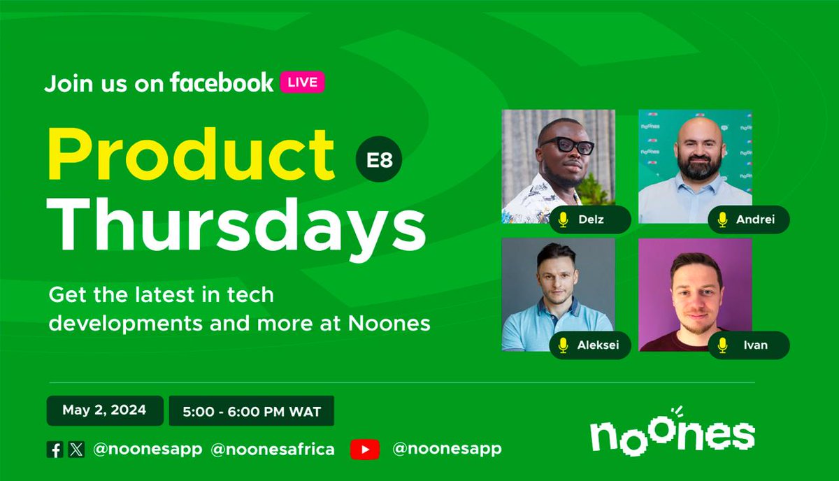 🎉#ProductThursday Episode 8! Join on live tomorrow, May 2, 2024 to get the latest updates and developments on @noonesapp Reserve your seat here👇 bit.ly/3y0JfP2