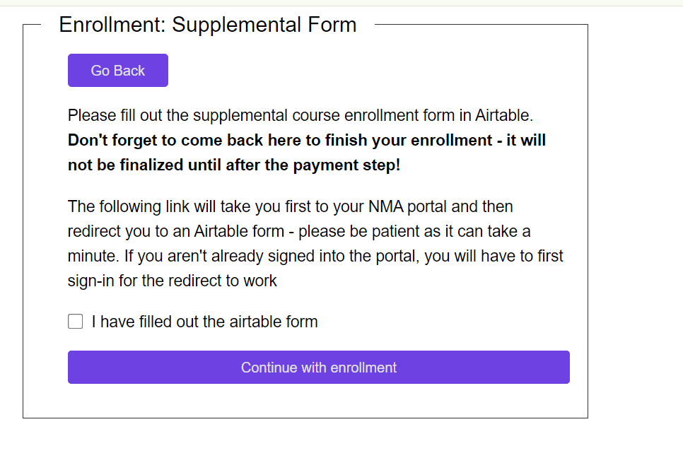 @neuromatch Urgent and Important: The Airtable Form link for NeuroAI course is not been added as shown below. Please do so.