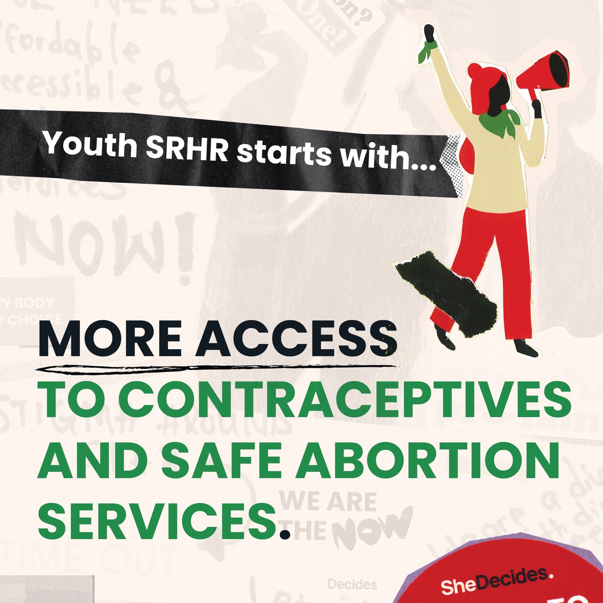 #YouthSRHRStartsWith access to contraception & safe abortion services! In our zine, young people identify better access to contraception & safe abortion services as critical aspects of #youth #SRHR. Take a look and share our zine🔎shedecides.com/youthsrhr #YouthDecides #CPD57