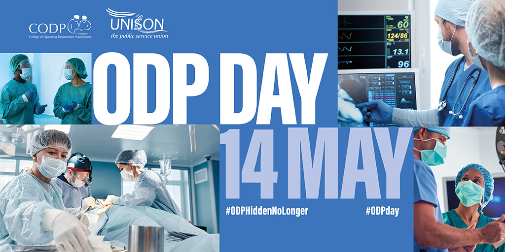 📣 It's May - National ODP Day is getting closer.

#ODPs deserve to be recognised and valued for the vital contribution we make within healthcare.

On 14th May please post a photo of yourself explaining your role and including the hashtags #ODPHiddenNoLonger and #ODPDay (1/2)
