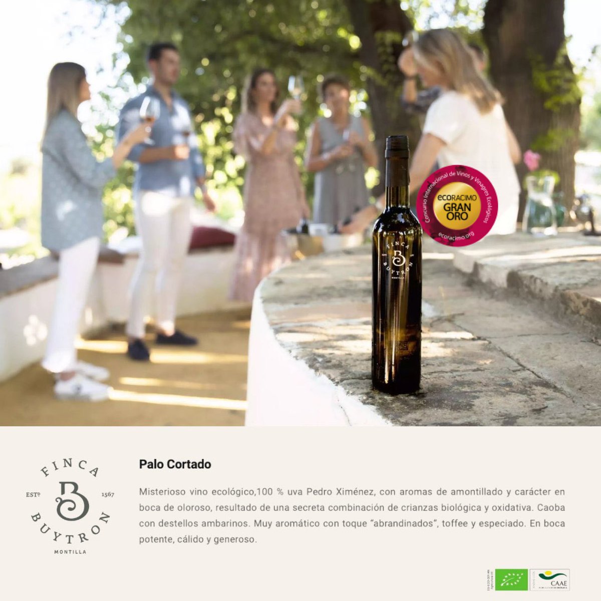 🗣️ Palo Cortado Bio Finca Buytrón consigue uno de los 13 Grandes Oros en el Concurso Internacional de Vinos y Vinagres ecológicos 🍇🌱
  #Ecoracimo2024 @Ecovalia ecovalia.org/el-concurso-de…