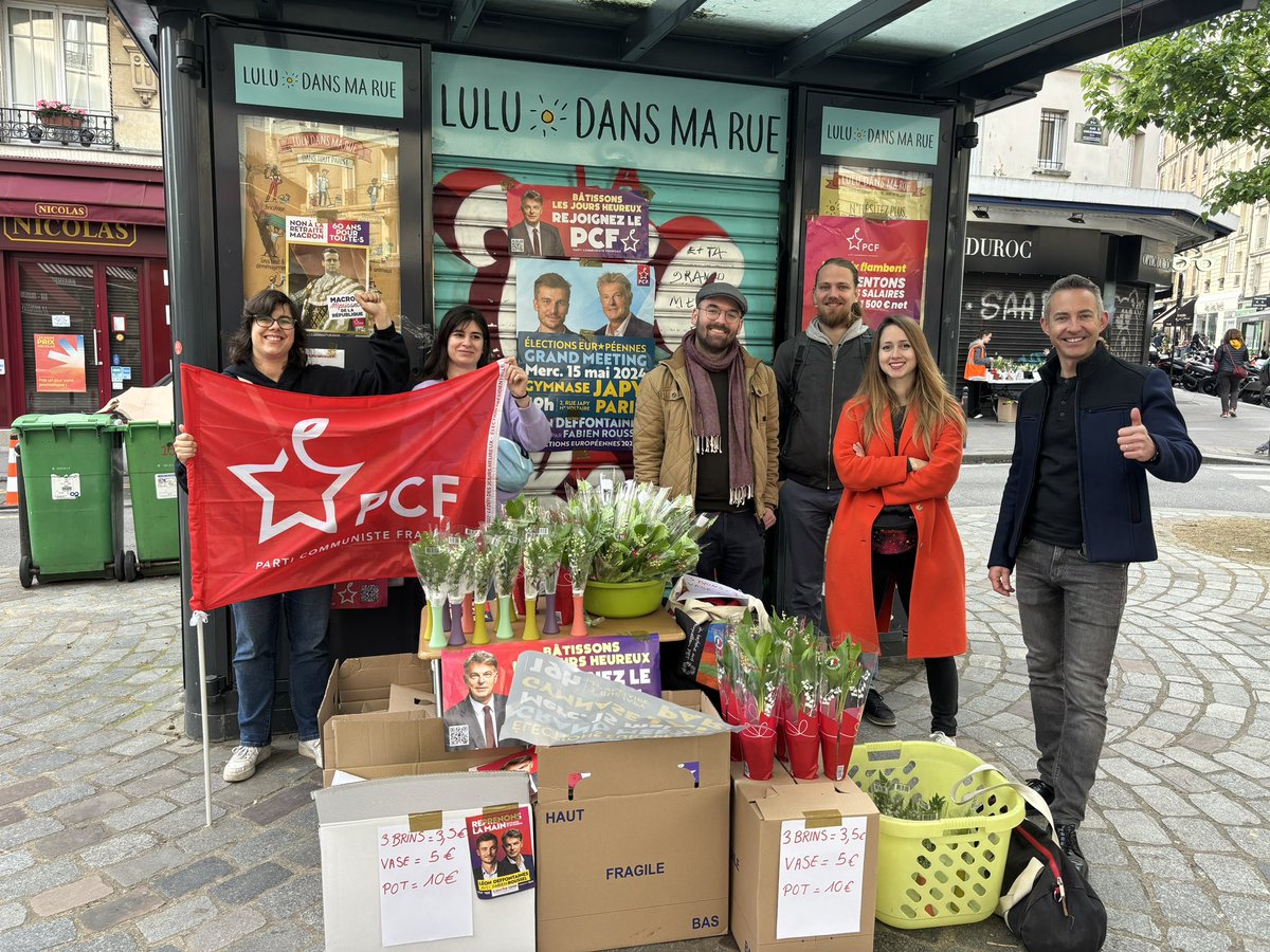 Bonne fête internationale des travailleuses et des travailleurs ! Rendez-vous sur l’un des 71 points de vente du muguet des communistes Parisiens. C’est aussi ça, la ville du quart d’heure 😉