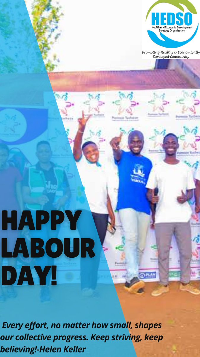 Wishing all workers a happy Labour day 
To  our volunteers, partners, and organizations working tirelessly to support the youth, Thank you for all that you do 👏 
#LabourDay 
#WeAreHedso