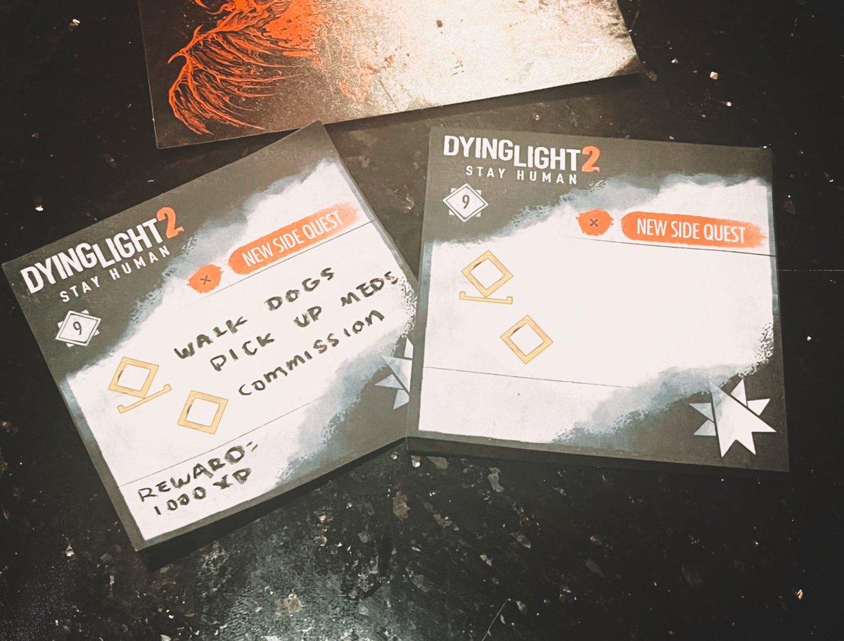 This is simply my best idea as of yet DL2 side quest sticky notes to help with my daily tasks so things feel more rewarding✨✨✨#DyingLight2