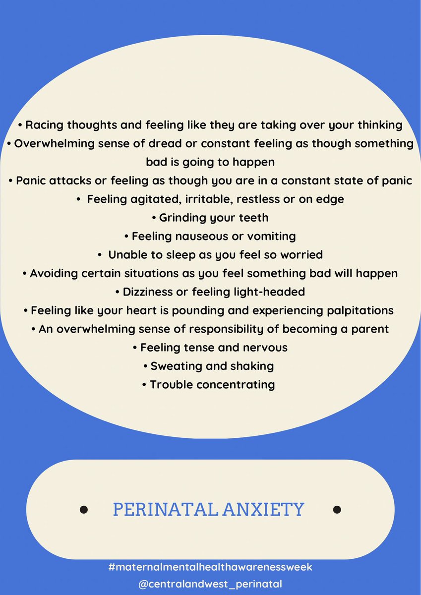 Today is WORLD MATERNAL MENTAL HEALTH DAY 🤰🏻🌍
So as part of this, as well as #MaternalMentalHealthAwareness week, we thought it may be useful to share some signs of maternal mental illness and encourage NORMALISING discussions around these difficulties 🤰🏽💜