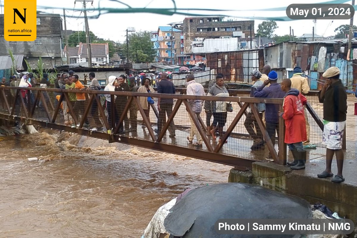 Mukuru slums flooded after Ngong River burst its banks following the heavy overnight rains