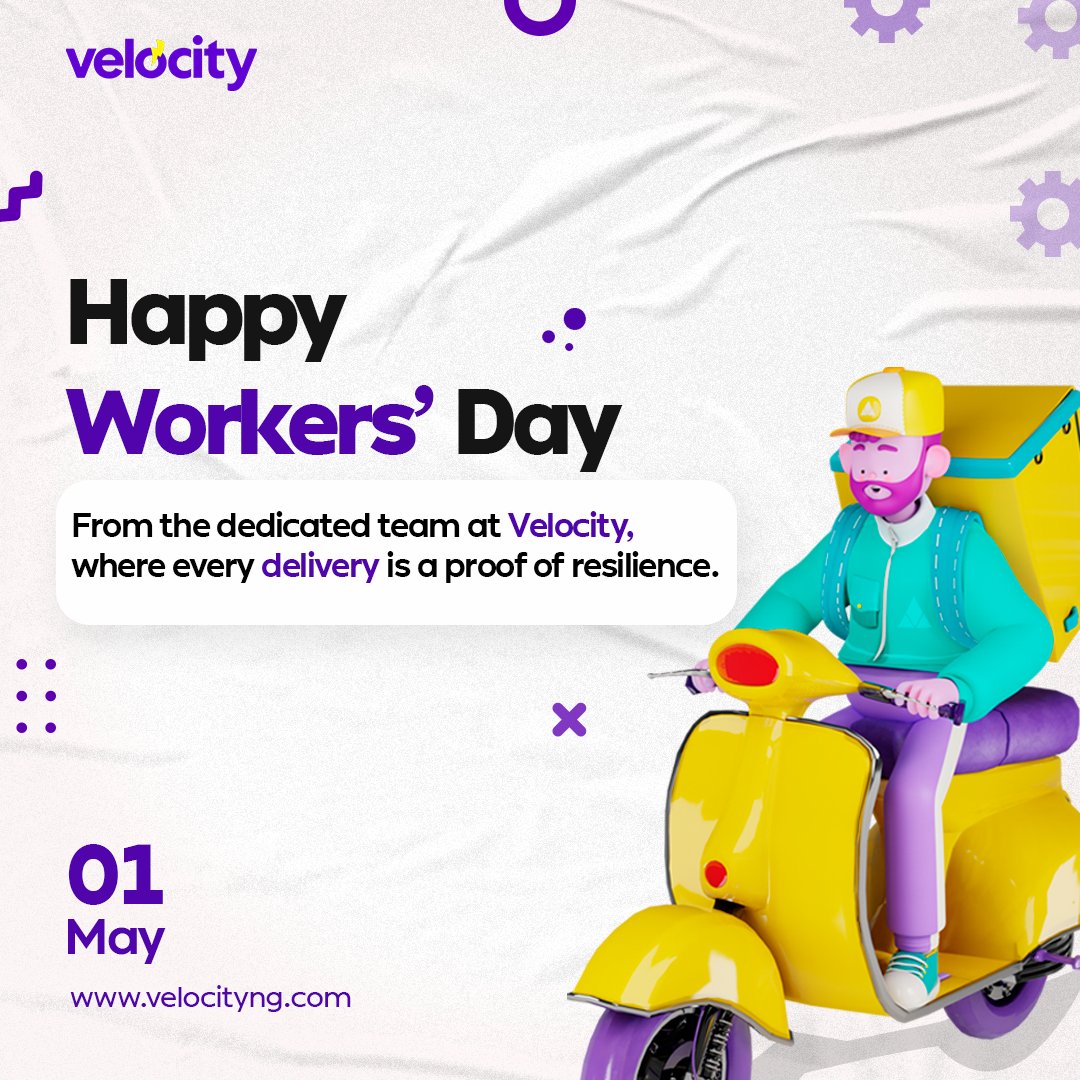 VelocityAppNG's tweet image. At Velocity, we're committed to ensuring your labor bears fruit with every delivery we make. 
Here's to a future where your efforts are always rewarded.

#happynewmonth #happyworkersday🇳🇬 #lagosdeliveryservice #LabourDay