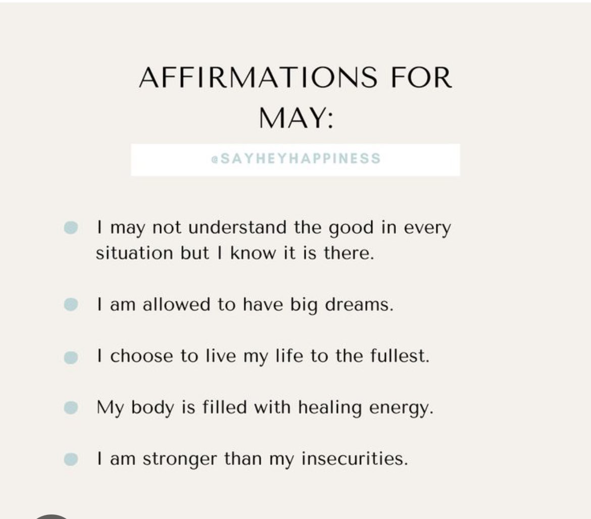 #WednesdayWisdom New month affirmations. How you speak to yourself matters; you are always listening. Speak to yourself with compassion and positivity ✨