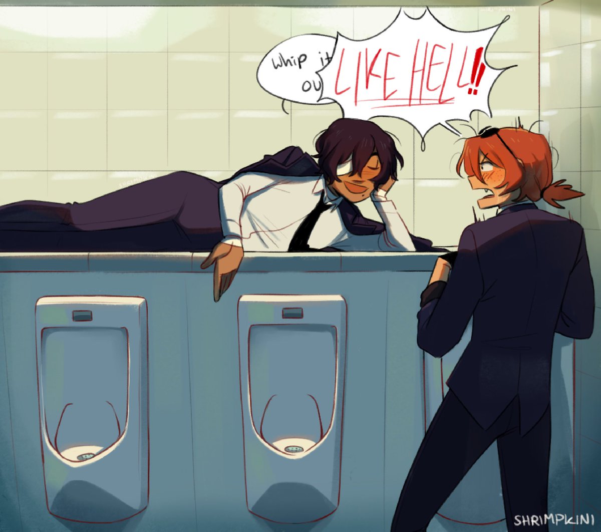 shrimpkini's tweet photo. He’s like a house cat that watches you piss 

#skk #bsd https://t.co/yQacWeEskv