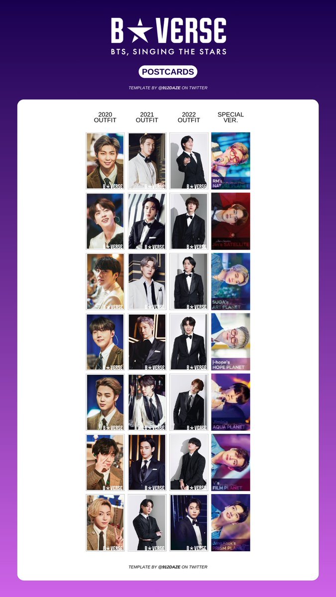 BTS BVERSE PHOTOCARD PC WISHLIST WL TEMPLATES✨ ⭐️ B☆VERSE PC