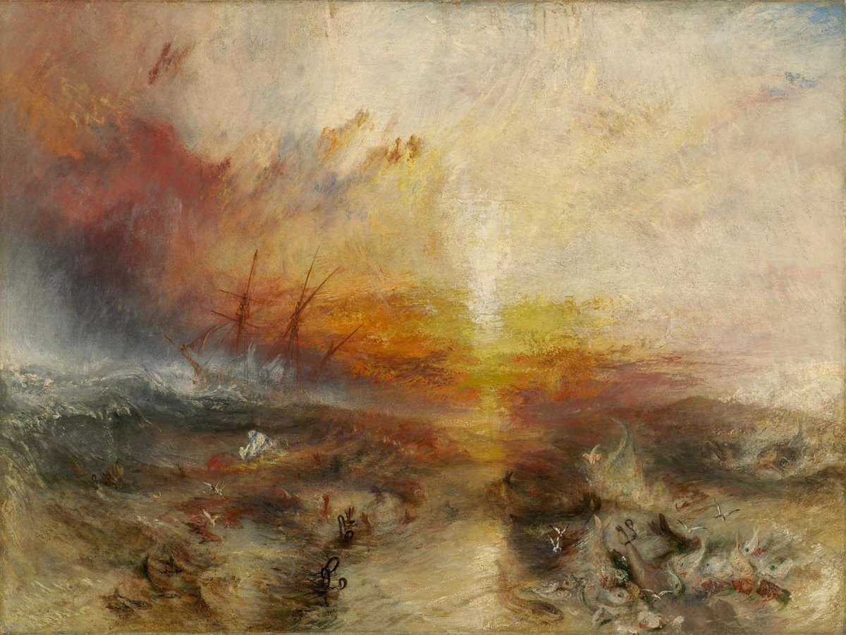 The Slave Ship, by JMW Turner (British), 1840, @mfaboston #paintingoftheday