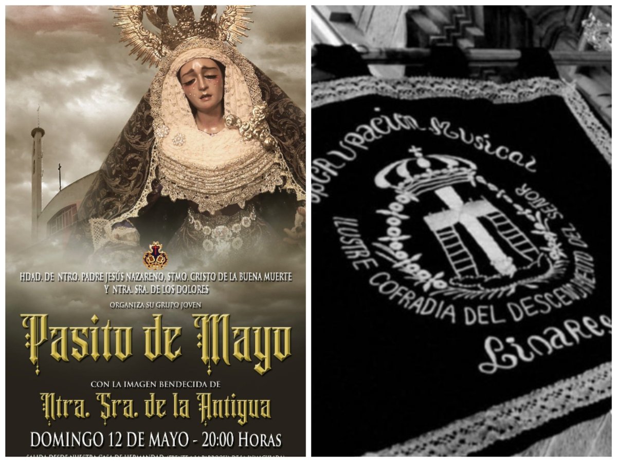 🟣ACOMPAÑAMIENTO MUSICAL PASITO DE MAYO🟣
¡Este año podremos disfrutar de acompañamiento musical! La Hermandad ha llegado a un acuerdo con la B.C. Sagrado Descendimiento de Linares.  Agradecemos su disposic, así como a <a href="/DescenLinares/">Hdad Descendimiento</a> .
@bc_descen #pasitodemayo