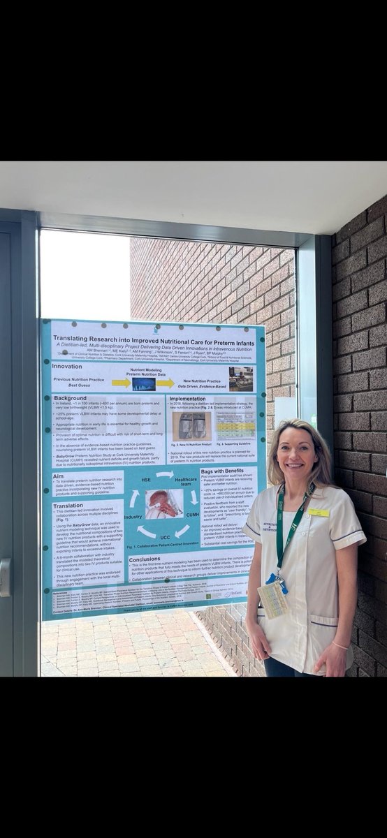 Congratulations to our #HSCPDAY2024 Poster Prize Winners: Ann-Marie Brennan and Jen Wilkinson from the Department of Clinical Nutrition and Dietetics with their poster 'Translating Research into Improved Nutritional Care for Preterm Infants' @CUH_CorkDiet @WeHSCPs
