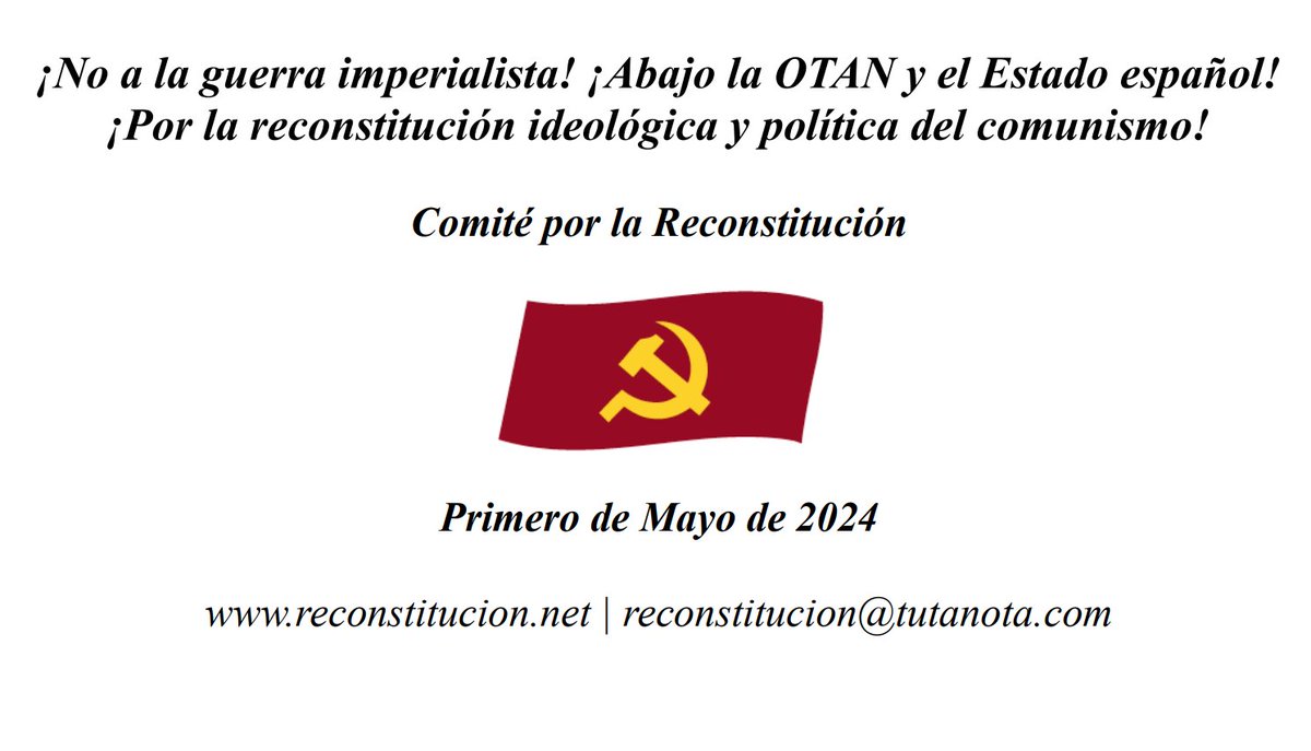 Comité por la Reconstitución - A 100 años de la muerte de Lenin, ¡reconstituir el comunismo!

Disponible en: reconstitucion.net