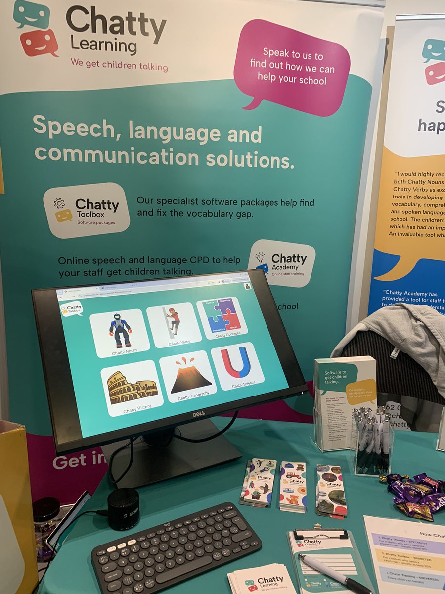 Check out @ChattyLearning on stand K18 at the #SAASHOW for fabulous speech and language support package for EAL or children with poor language skills