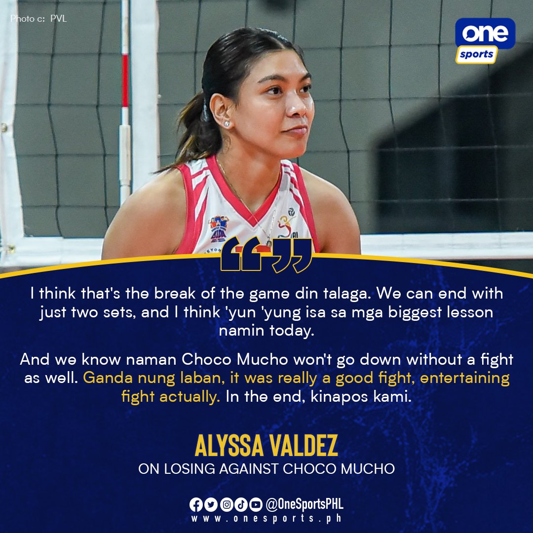 DOWN, BUT NEVER OUT 🙅‍♀️🩷

Creamline captain Alyssa Valdez felt the sting in last night's loss to Choco Mucho but expect the defending champs to bounce back stronger as their quest for an All-Filipino title defense continues.

#PVL2024 #PVLonOneSports #TheHeartOfVolleyball